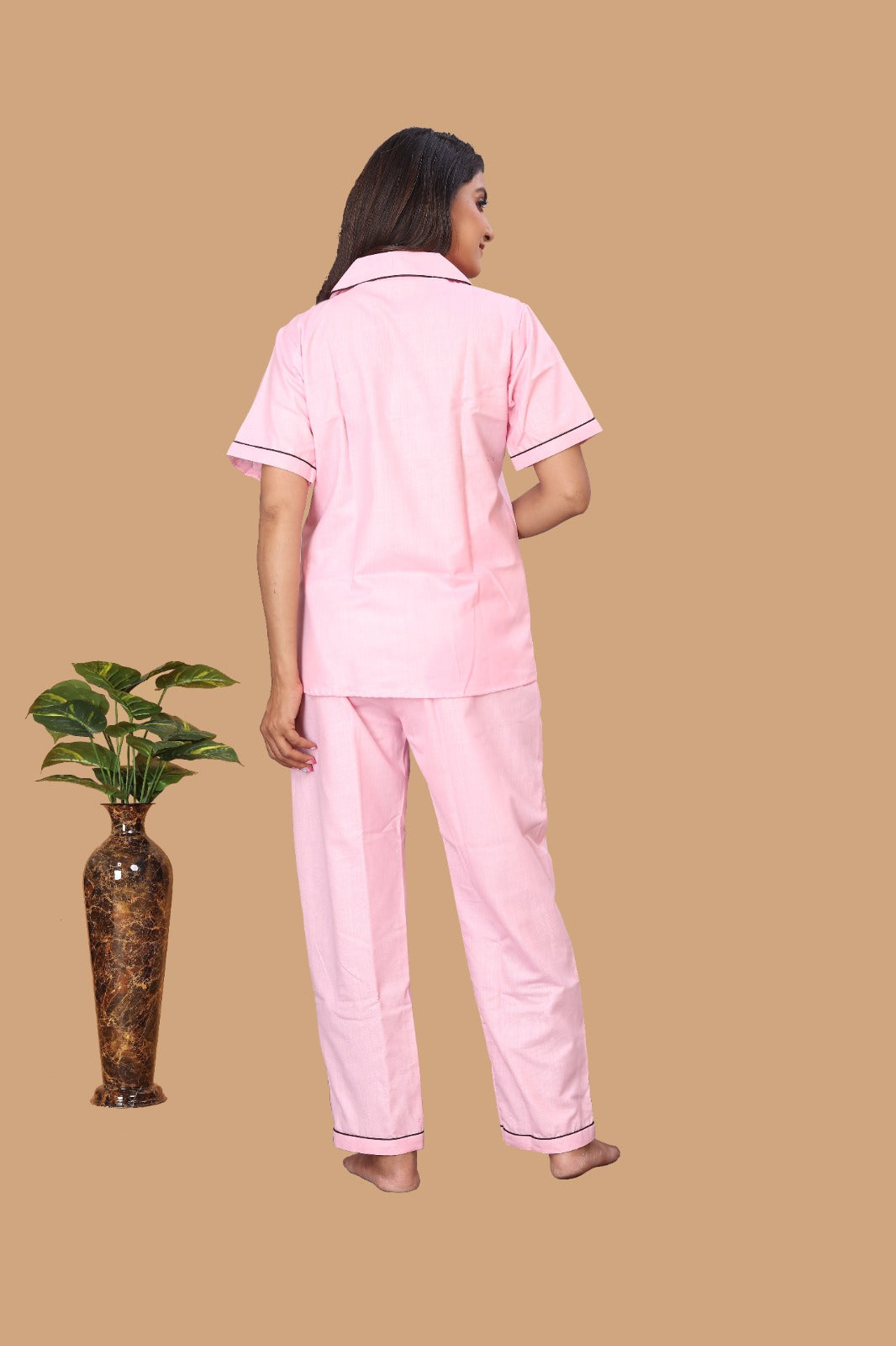 PINK PLAIN NIGHT SUITE