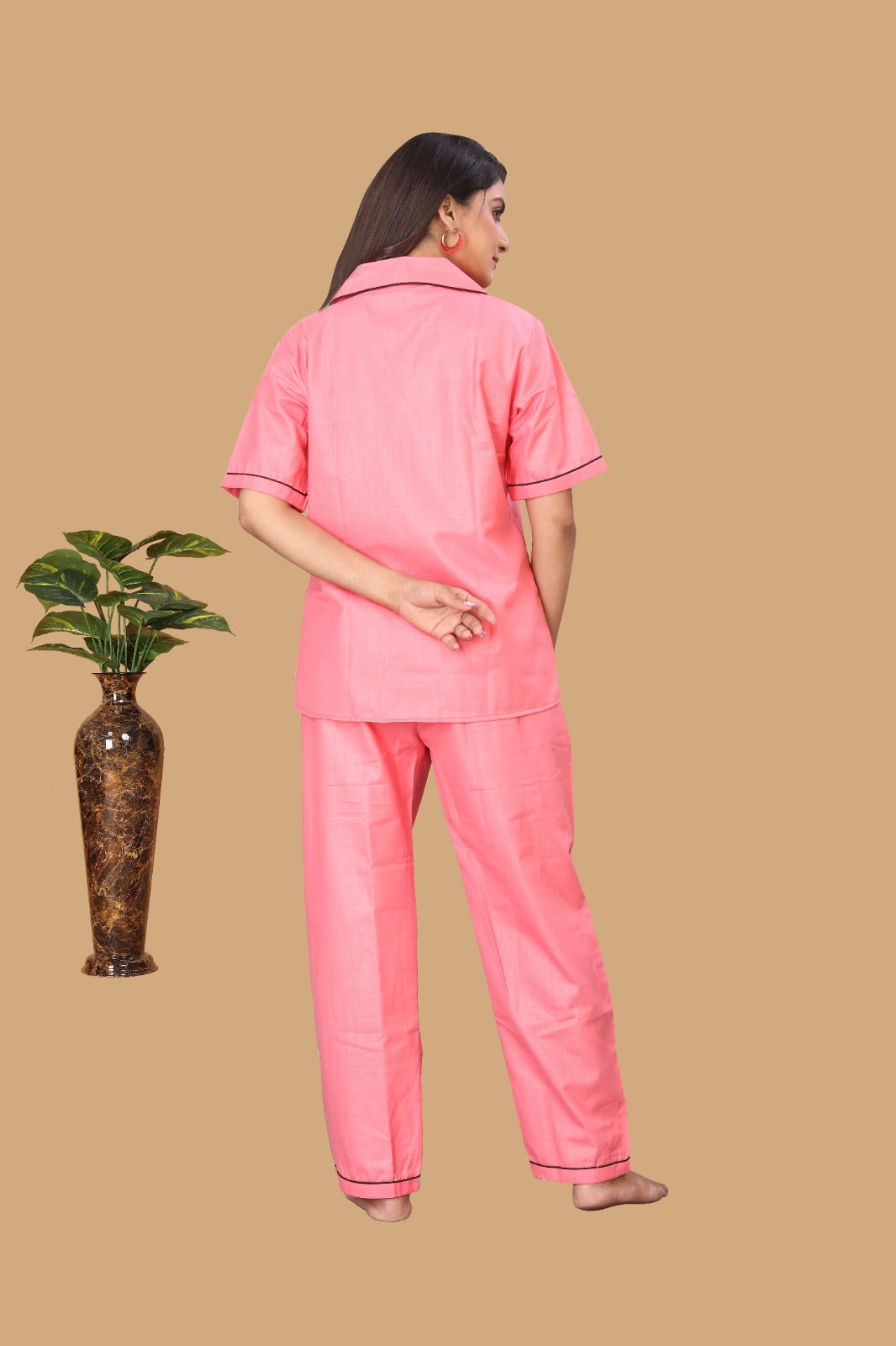 PINK PLAIN NIGHT SUITE