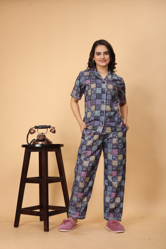 ABSTRACT PRINT NIGHT SUITE