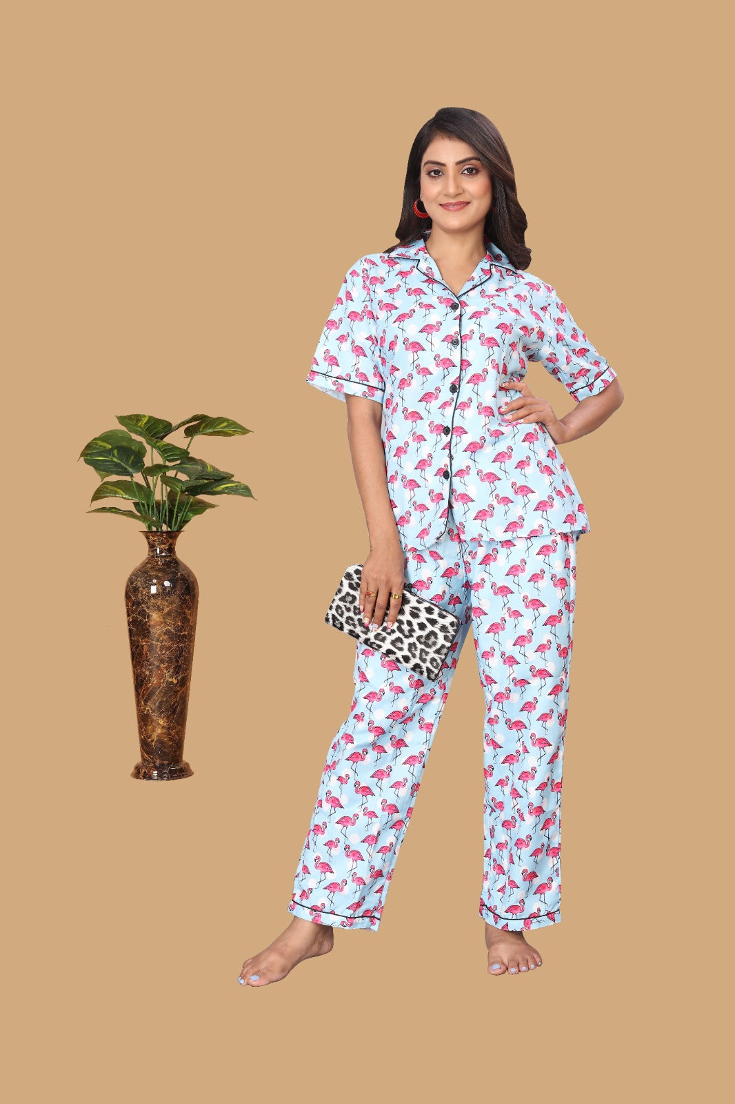 FLAMINGO PRIINTED NIGHT SUITE