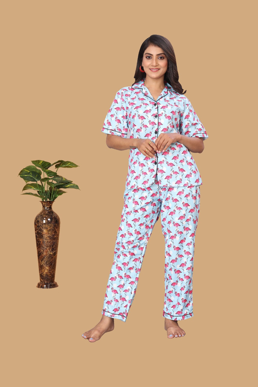 FLAMINGO PRIINTED NIGHT SUITE