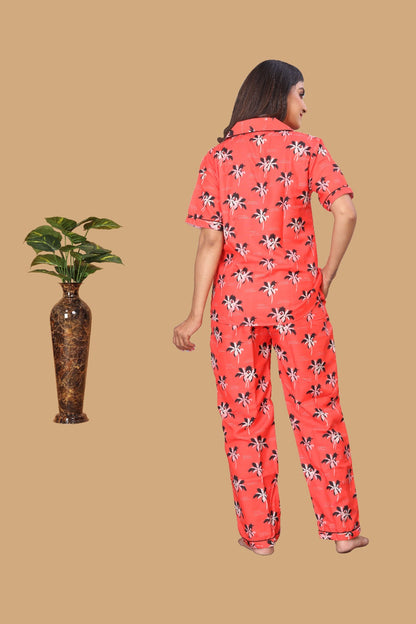 RED FLORAL NIGHT SUITE