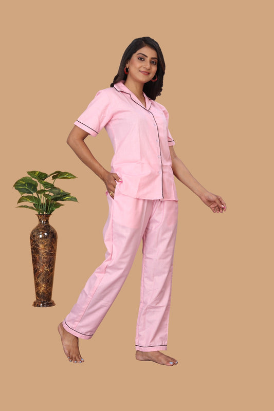 PINK PLAIN NIGHT SUITE