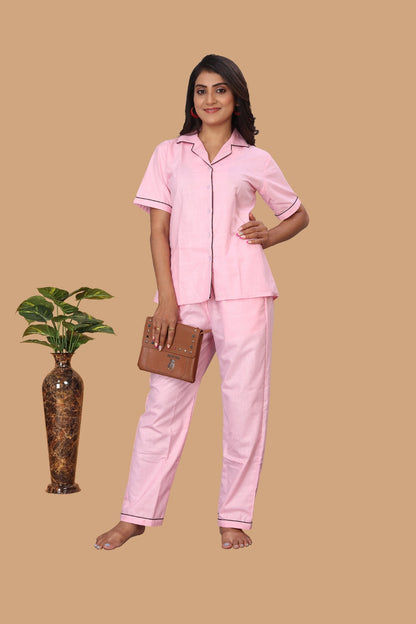 PINK PLAIN NIGHT SUITE