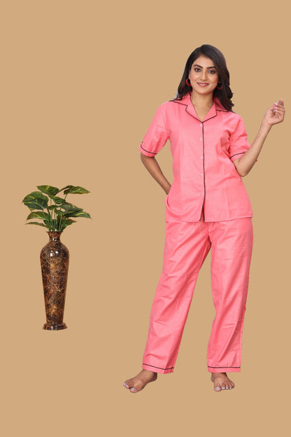 PINK PLAIN NIGHT SUITE